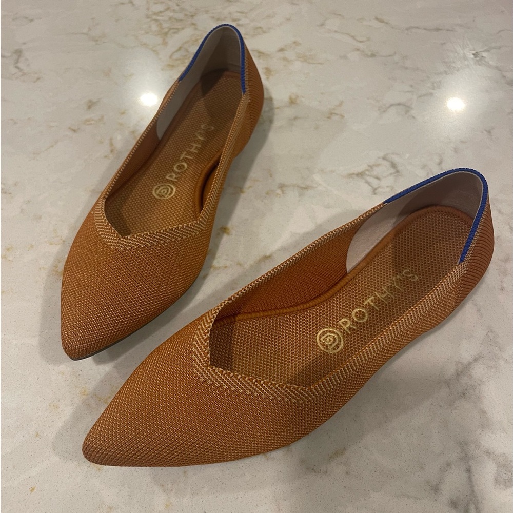 Rothy’s The Point Fawn (pointed toe flats) Size 8.5